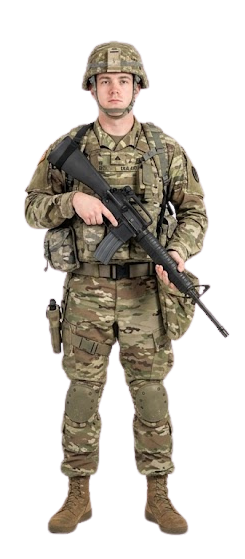 Soldier standing in uniform